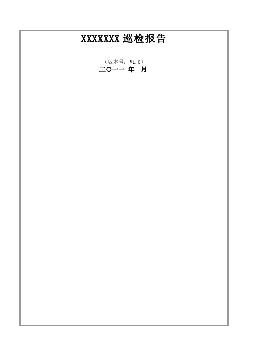 运维 网络巡检报告