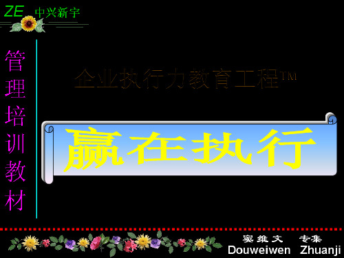 企业执行力教育工程(PPT 40页)