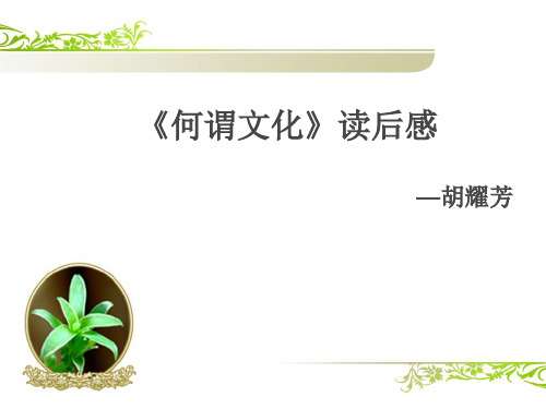 《何谓文化》读后感
