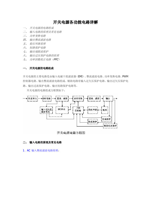 开关电源电路组成及各部分详解