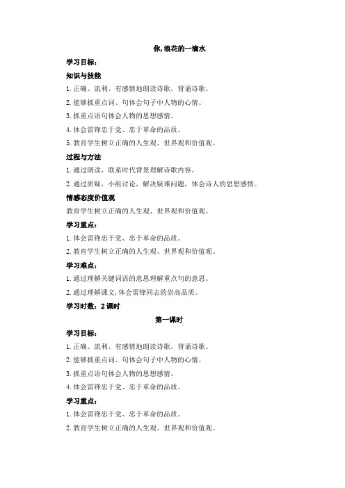 你,浪花里的一滴水