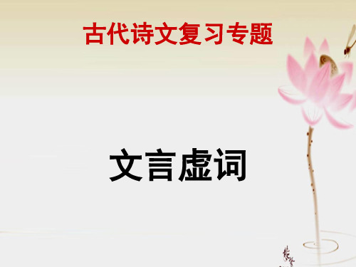 高考语文文言文虚词复习