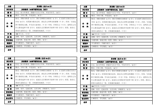 五年级下习作三发言稿 作文评价表