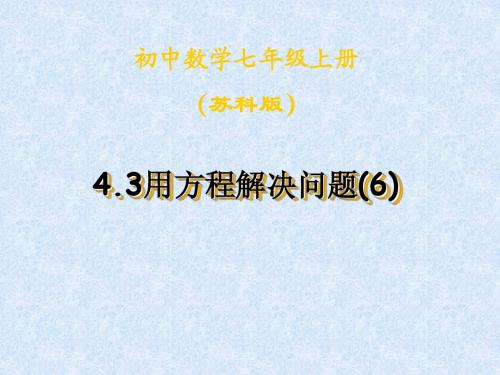 4.3用方程解决问题(6)