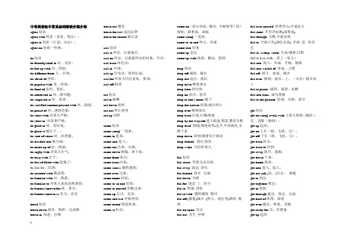 中考英语初中常见动词短语分类介绍