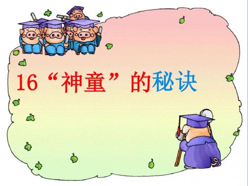 16神童的秘诀