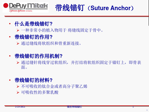 强生带线锚钉课件
