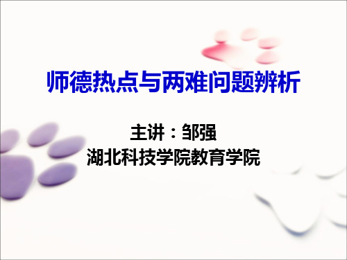 师德热点与两难问题辨析2012-9