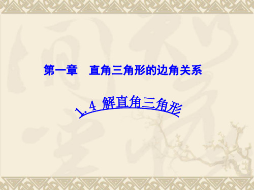 北师大版九年级下册解直角三角形教学课件