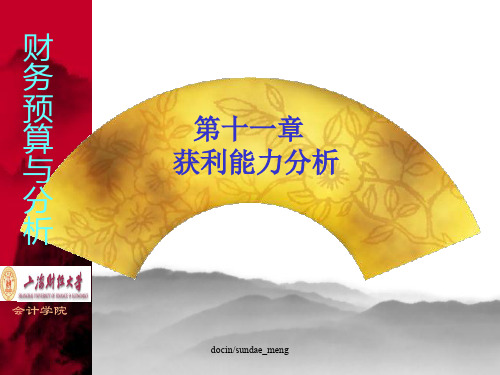 获利能力分析