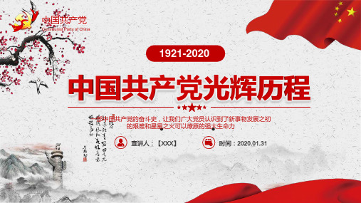 光辉历程庆祝中国共产党成立99周年PPT课件