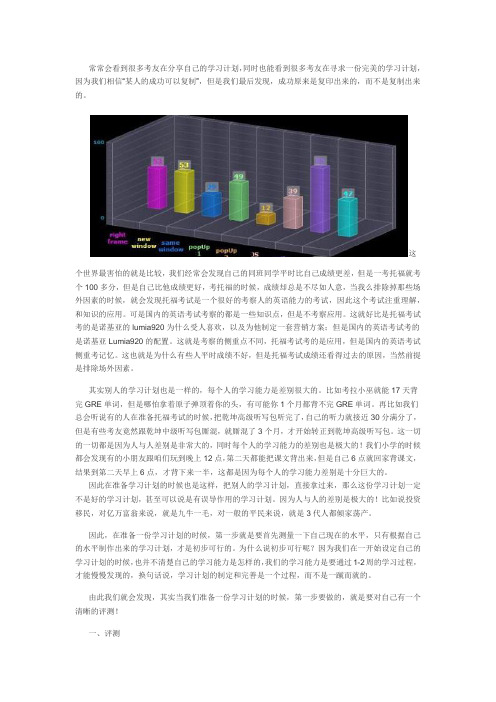 2012版手把手教你定制学习计划
