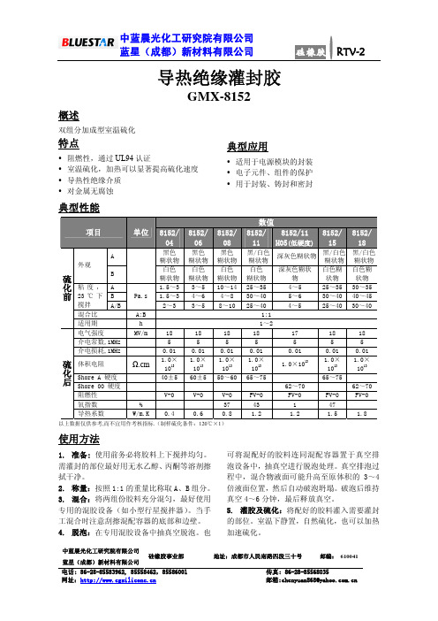 导热绝缘灌封胶GMX-8152