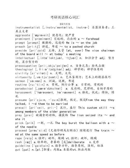 考研英语核心词汇(音标版)