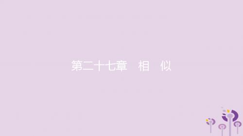 2019春九年级数学下册第二十七章相似27.2相似三角形27.2.1相似三角形的判定第2课时相似三角