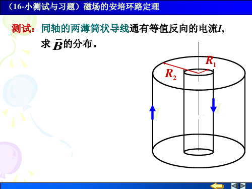 (16-小测试与习题)磁场的安培环路定理