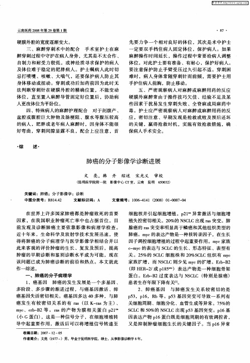 肺癌的分子影像学诊断进展