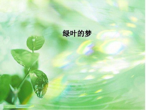 (赛课课件)四年级上册语文《绿叶的梦》 (共23张PPT)