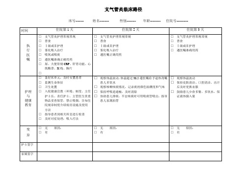 支气管炎路径