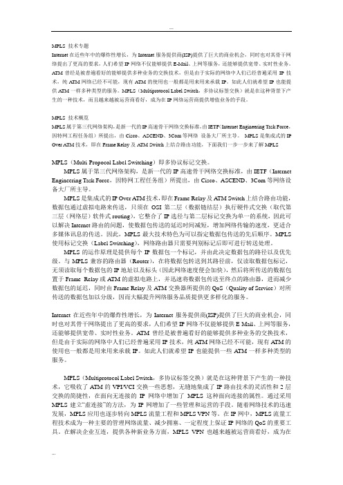 MPLS 技术专题