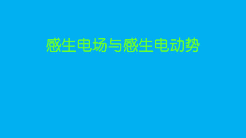 2022-2023学年高二物理竞赛课件：感生电场与感生电动势
