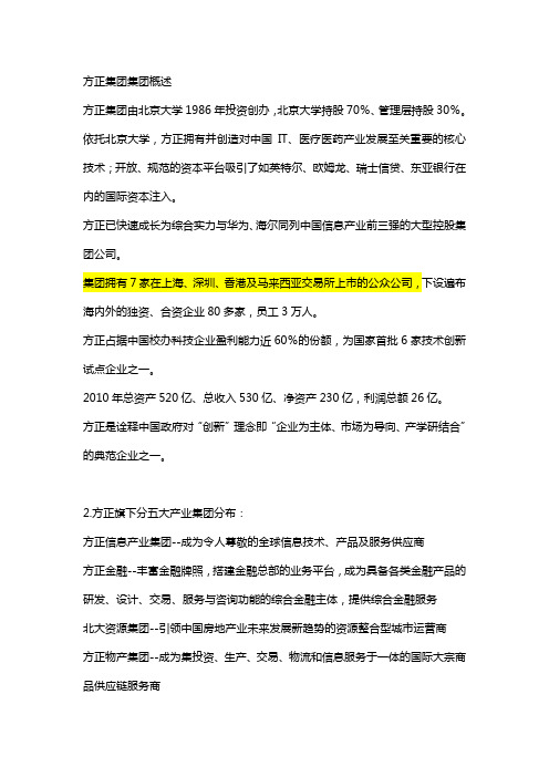方正集团集团概述