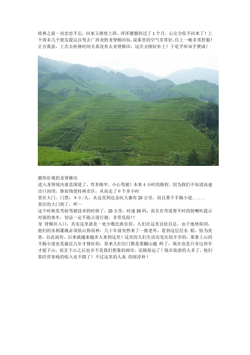 桂林之旅龙脊梯田——恋恋不舍的地方