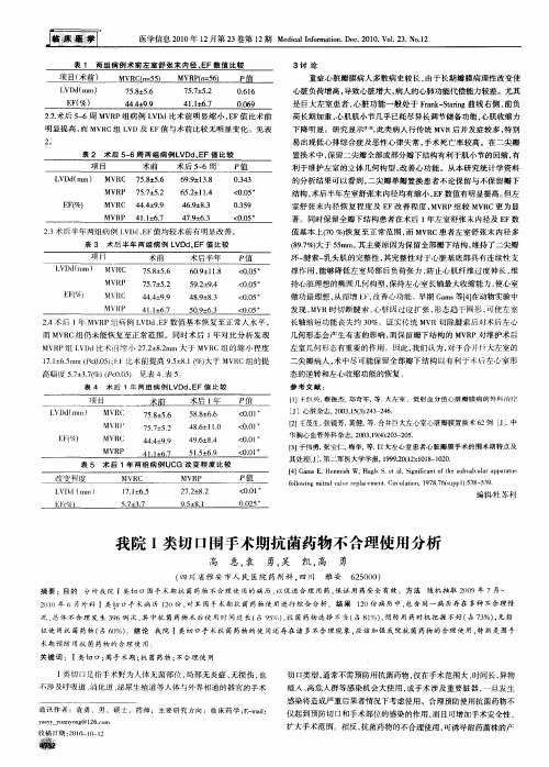 我院I类切口围手术期抗菌药物不合理使用分析