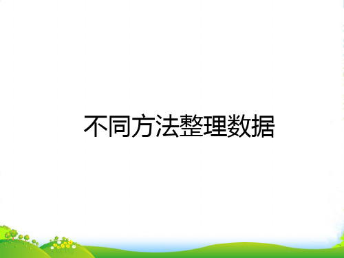人教部编版二年级数学下册 不同方法整理数据-赛课课件 