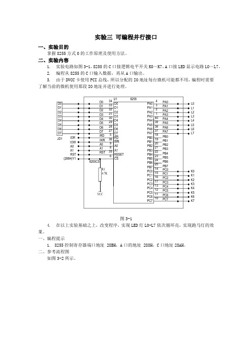 实验三可编程并行接口