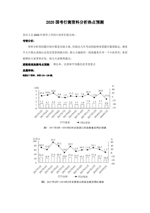 2020国考行测资料分析热点预测