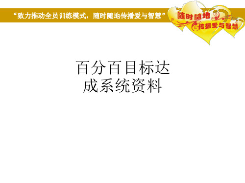 百分百目标达成系统资料ppt课件