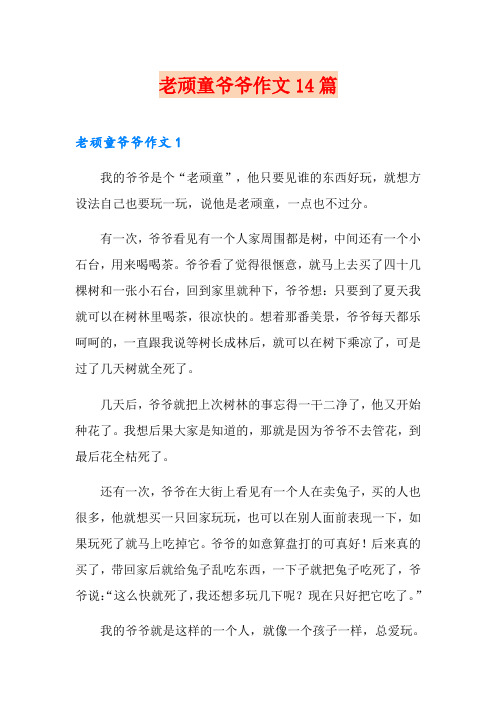 老顽童爷爷作文14篇