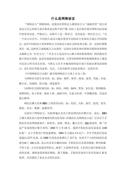 什么是网络语言