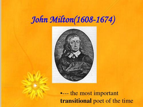 John Milton & John Bunyan
