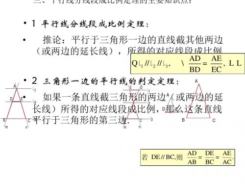 平行线分线段成比例定理的运用