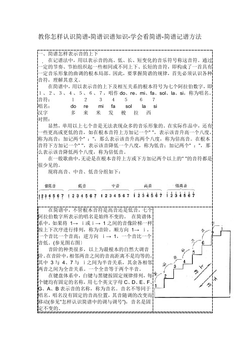 教你怎样认识简谱e