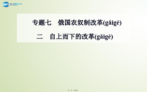 高中历史 专题七、二自上而下的改革课件 人民版选修1