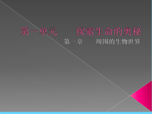 江苏省南京高淳外国语学校七年级生物第一单元《探索生物的奥秘》课件