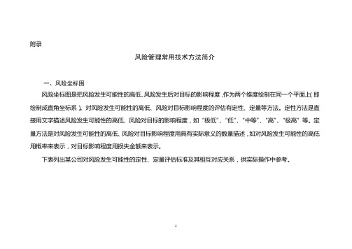 中央企业全面风险管理指引——风险管理常用技术方法简介