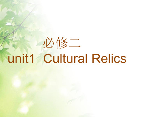 人教版英语高中必修二unit_1_Cultural_Relics单词详解课件