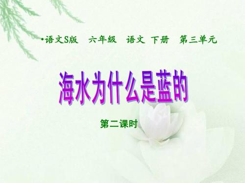 《海水为什么是蓝的》第二课时课件(语文S版六年级下册课件)