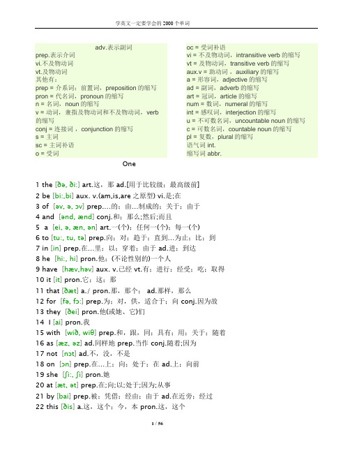 英语整理常用单词