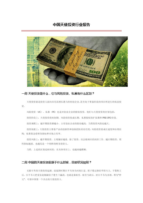 中国天使投资行业报告