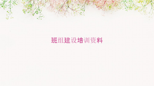 班组建设培训资料