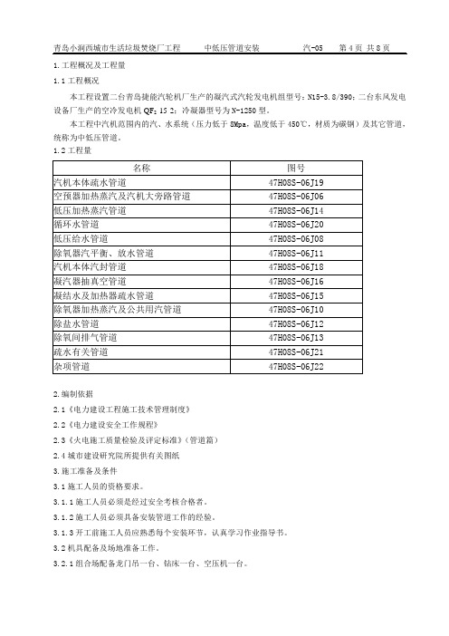 中低压管道安装