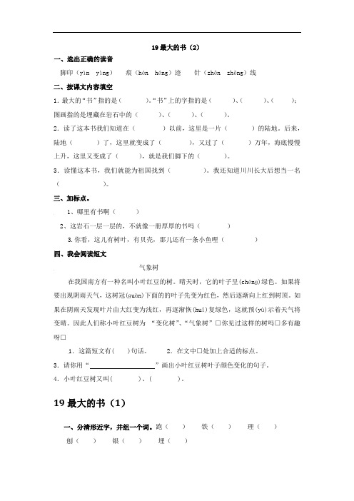 二年级语文下册练习： 21画家和牧童