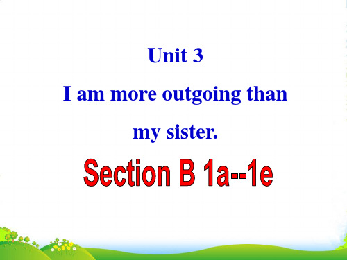 新人教版八年级英语上册 Unit3 Section B 1a-1e 优质课件