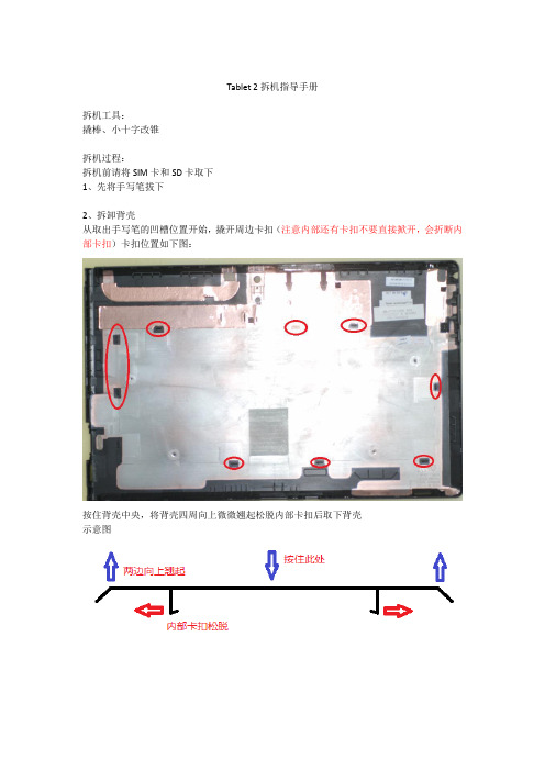 Tablet 2 拆机分解及注意事项