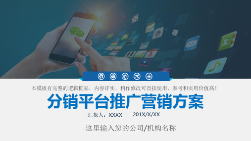 网络微商分销平台推广实施方案PPT